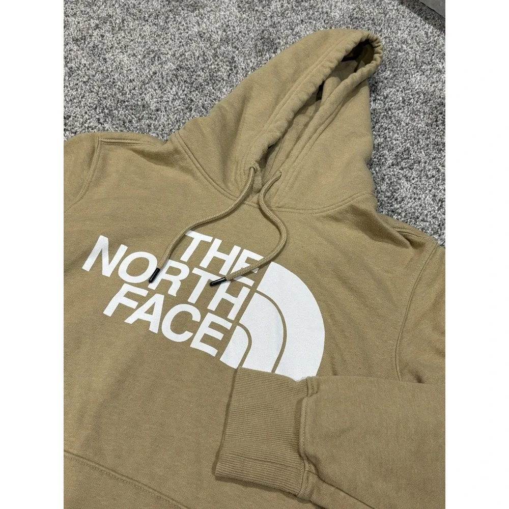 The North Face Hoodie Medium  Adult Beige Long Sleeve Pullover Sweatshirt Mens